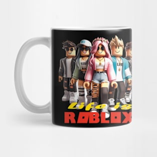 Life Is Roblox White Version Mug